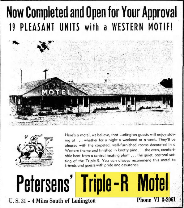 Triple R Motel - 1958 Opening Announcement (newer photo)